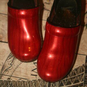 Pretty Red Danskos Size 9